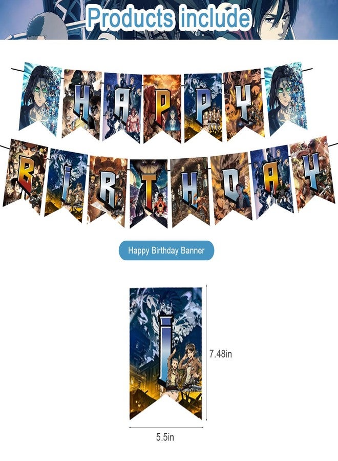 karg Attack Anime Theme Party Supplies - Birthday Banner, Cake Topper, Latex Balloons - Image 2